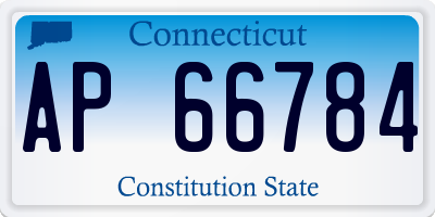 CT license plate AP66784