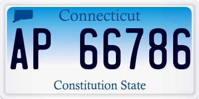 CT license plate AP66786