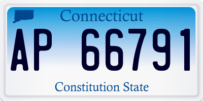 CT license plate AP66791