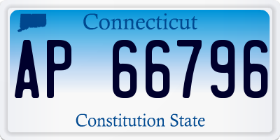 CT license plate AP66796