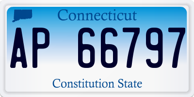 CT license plate AP66797