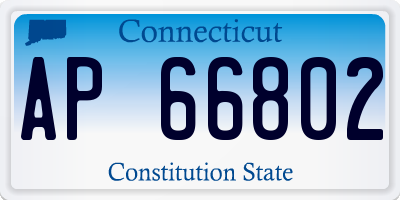 CT license plate AP66802