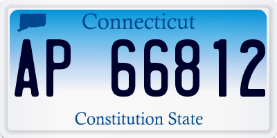 CT license plate AP66812
