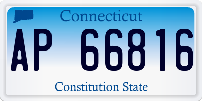 CT license plate AP66816