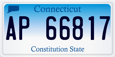 CT license plate AP66817