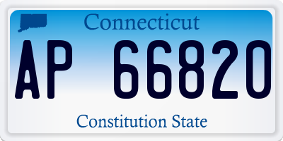 CT license plate AP66820