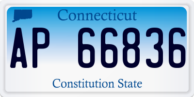 CT license plate AP66836