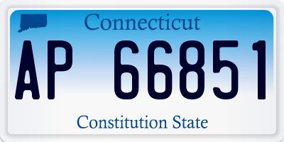 CT license plate AP66851