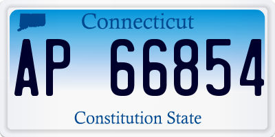 CT license plate AP66854
