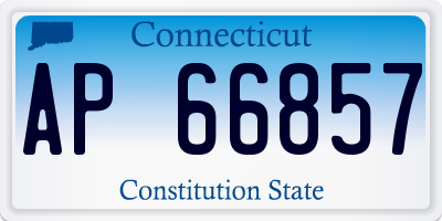 CT license plate AP66857