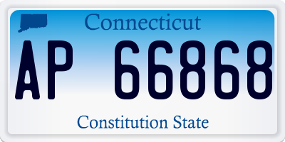 CT license plate AP66868