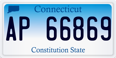 CT license plate AP66869