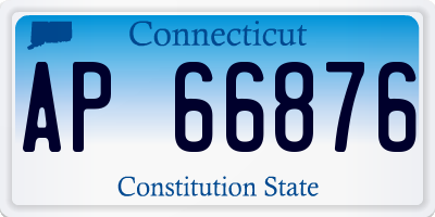 CT license plate AP66876