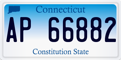 CT license plate AP66882
