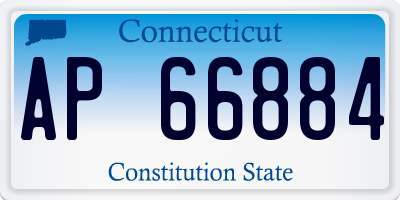 CT license plate AP66884
