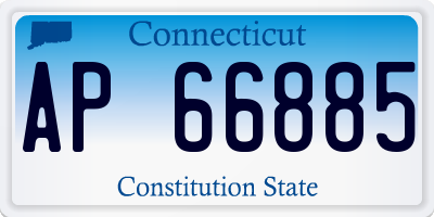 CT license plate AP66885