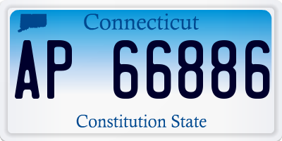 CT license plate AP66886