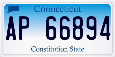 CT license plate AP66894