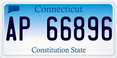 CT license plate AP66896