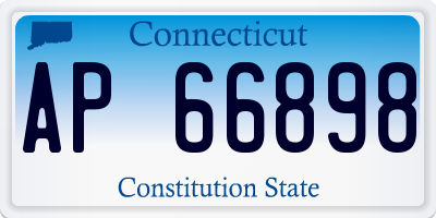 CT license plate AP66898