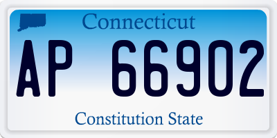 CT license plate AP66902