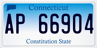 CT license plate AP66904