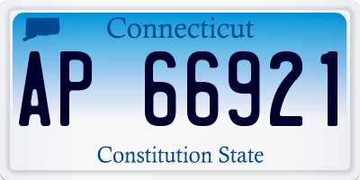 CT license plate AP66921