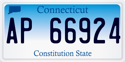CT license plate AP66924