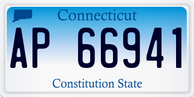 CT license plate AP66941