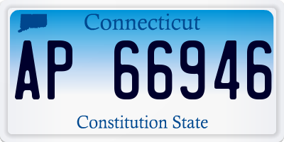 CT license plate AP66946