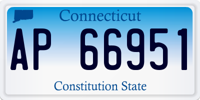 CT license plate AP66951
