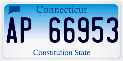 CT license plate AP66953