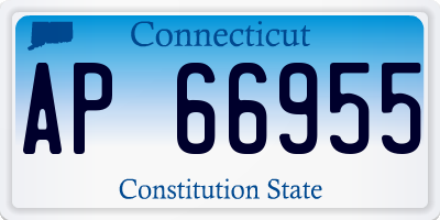 CT license plate AP66955