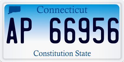 CT license plate AP66956