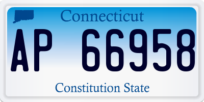 CT license plate AP66958