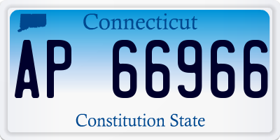 CT license plate AP66966