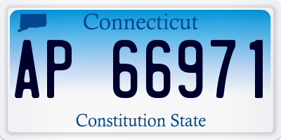 CT license plate AP66971