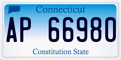CT license plate AP66980