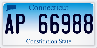 CT license plate AP66988