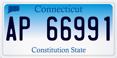 CT license plate AP66991