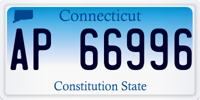 CT license plate AP66996
