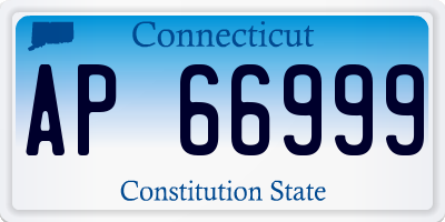 CT license plate AP66999
