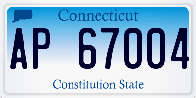 CT license plate AP67004