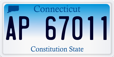 CT license plate AP67011
