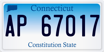 CT license plate AP67017