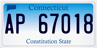 CT license plate AP67018