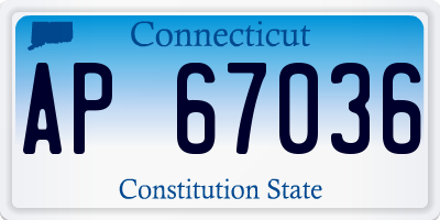 CT license plate AP67036