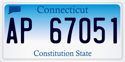 CT license plate AP67051