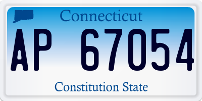 CT license plate AP67054