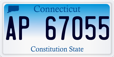 CT license plate AP67055